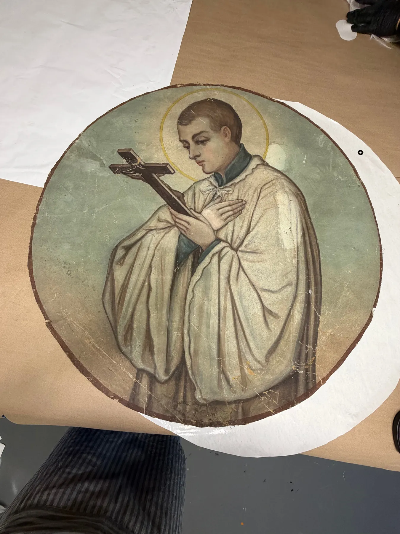 Cathedral Paintings conservation treatment documentation, image 3