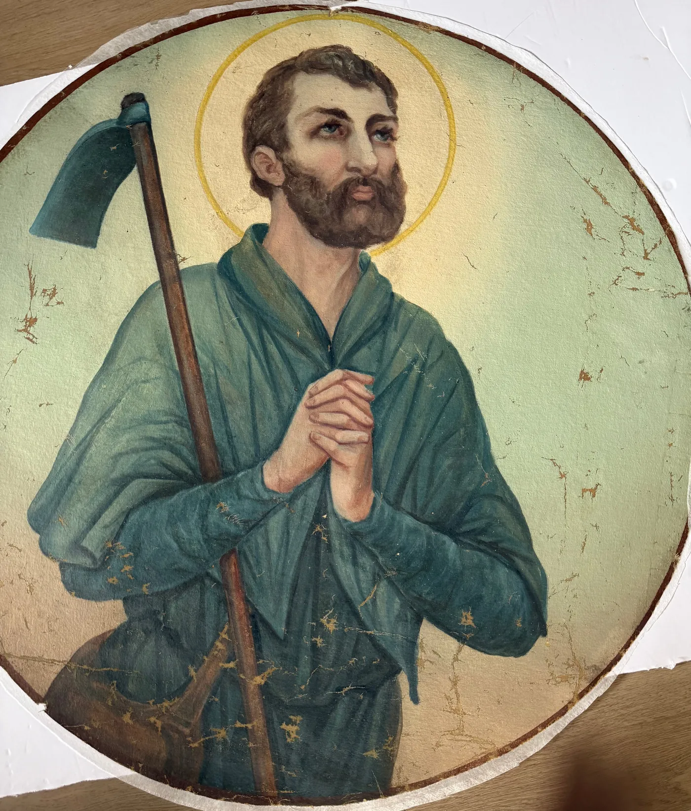 Cathedral Paintings conservation treatment documentation, image 11