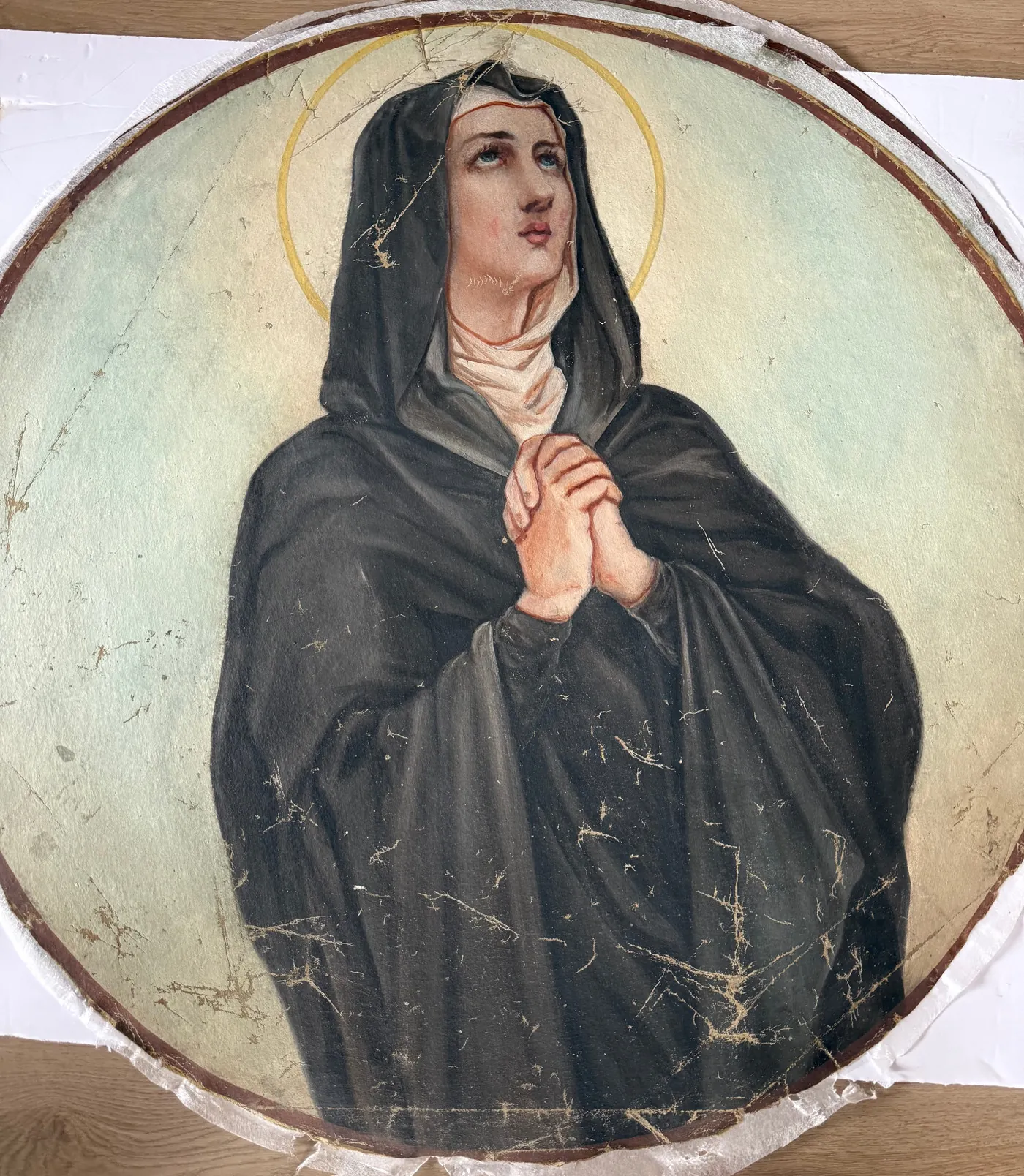 Cathedral Paintings conservation treatment documentation, image 13